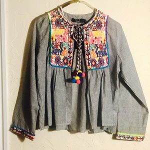 Cute embroidered shal